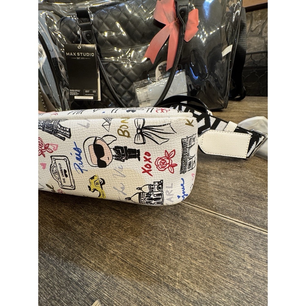 Karl Lagerfeld Paris Maybelle Crossbody Bag Parisian Print - Picture 6 of 16